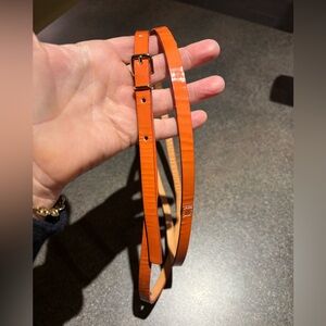 J. Crew Orange Italian Patent Leather Double Belt, size Small and gorgeous 🧡